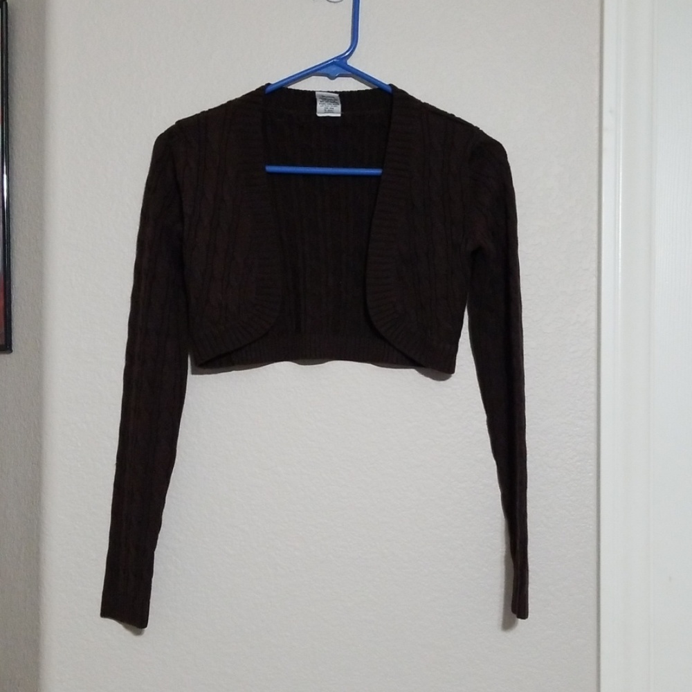 Brown sweater shrug